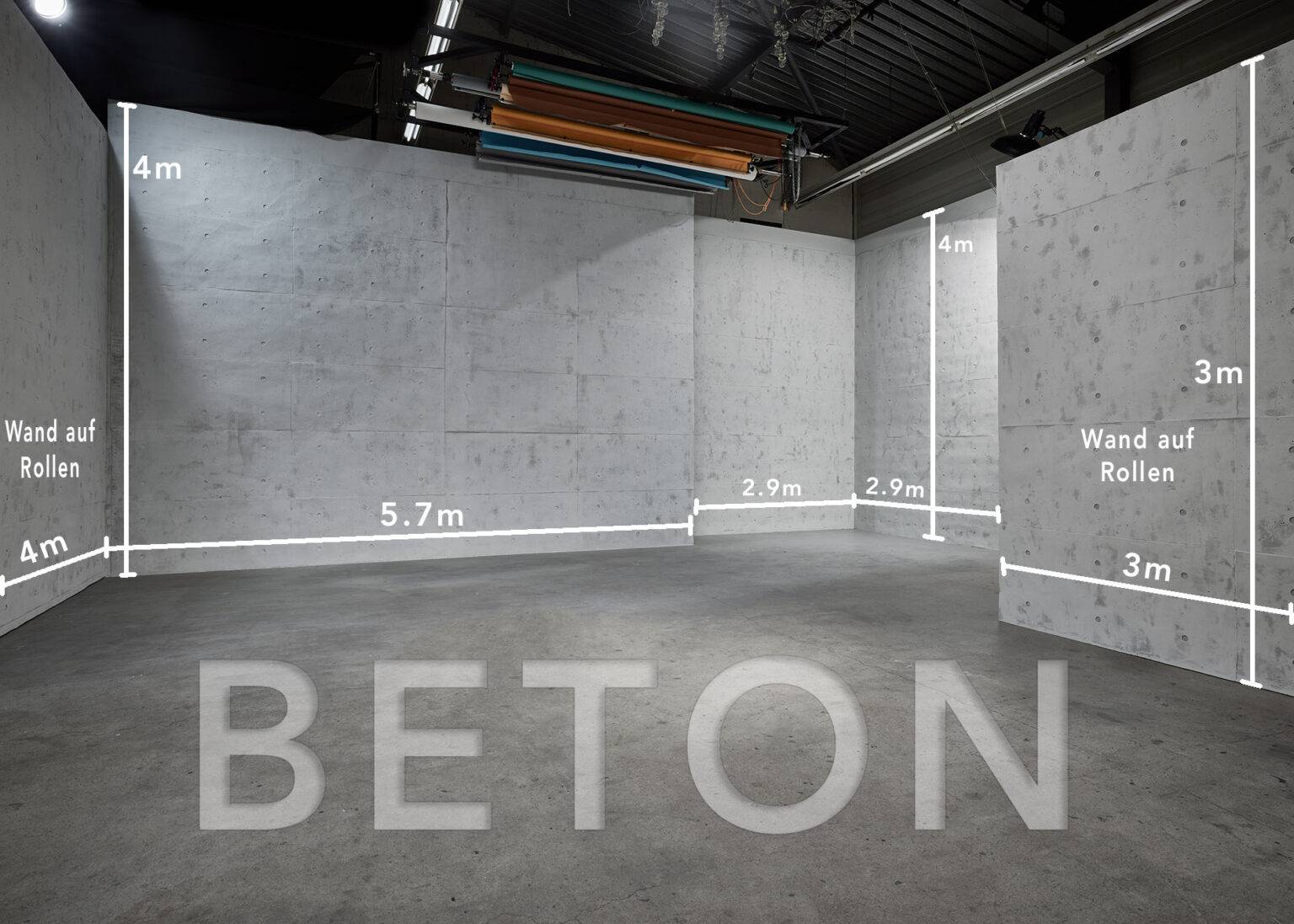 Beton set im Filmstudio Winterthur