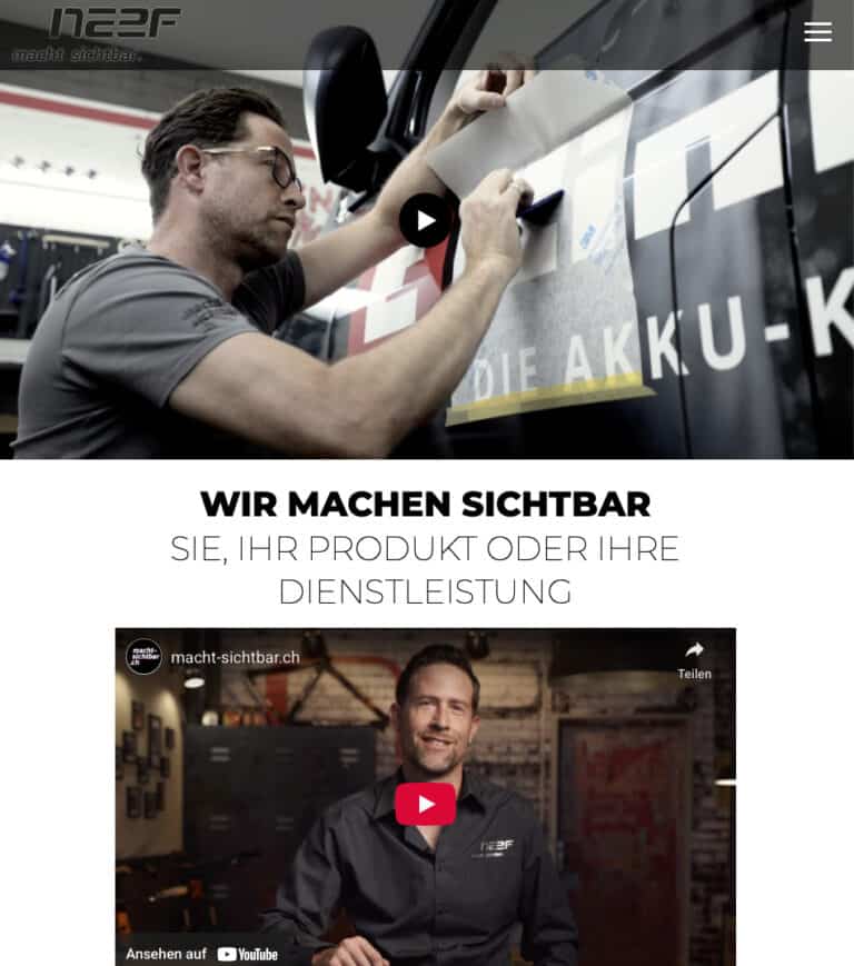 Naef macht sichtbar Homepage Videos